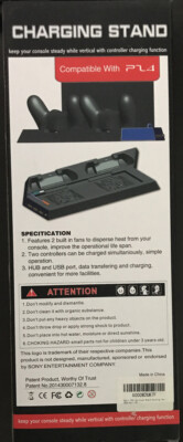 NOT for SLIM or PRO systems! Zacro PS4 Vertical Stand Cooling Fan