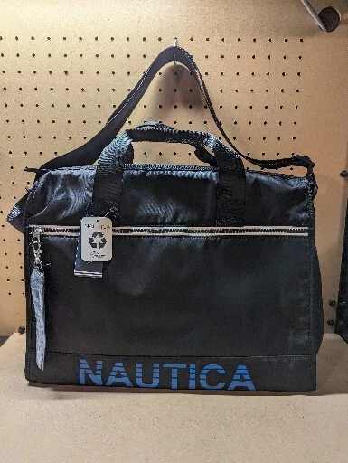 Nautica Duffle bag High Seas Sailing Boating Fishing Ocean Black