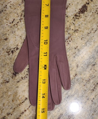New! Vintage Women's Size S 6.5 Purple Suede Formal 15" Long Gloves - Picture 12 of 14