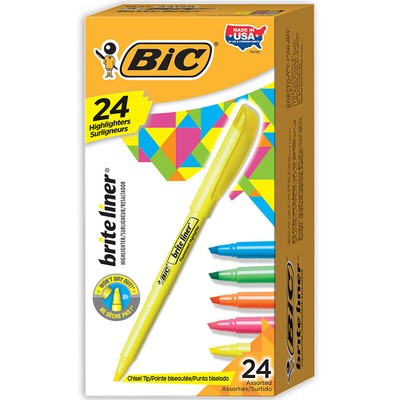 Brite Liner Highlighters Markers, Chisel Tip Super Bright Fluorescent Highlight