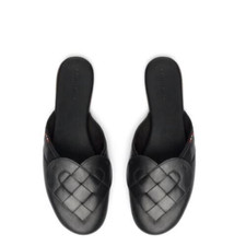 A ANDREASSEN ELSKLING PREMIUM LEATHER BLACK DESIGNER MULES