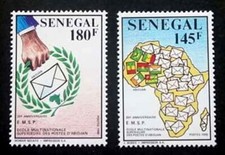 Senegal 1990 Postal Training School, Map & Letters, UNM / MNH