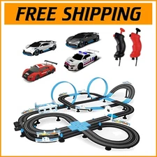 Ultimate Home Racing Experience: Slot Car Track Set with 4 Cars & Controls