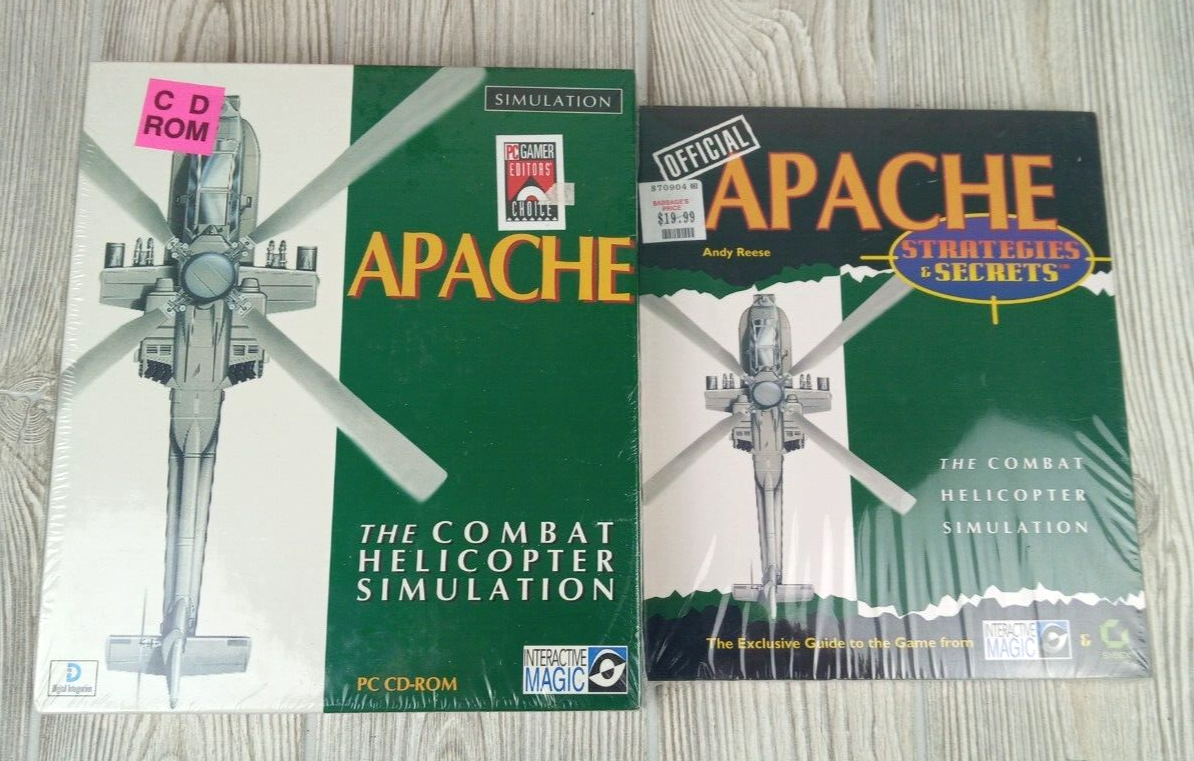 その他 APACHE THE COMBAT HELICOPTER SIMULATION Apache the Combat Helicopter Simulation Vintage Big Box PC Game