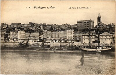 AK Boulogne-sur-Mer Der Hafen bei Ebbe (1279090)