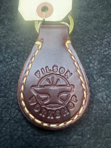 New with Tags Filson Workshop Handstitched Key Chain Brown Leather # 20118978 - Picture 2 of 3