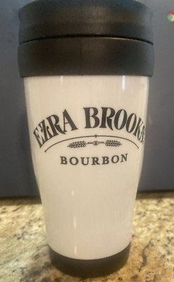 EZRA BROOKS Bourbon Travel Coffee Mug (new)