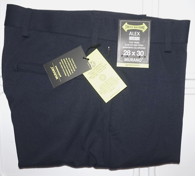 Murano Performance Dress Pants ALEX 28x30 Slim Fit Stretch Navy Flat Front NWT Murano Performance Dress Pants ALEX 28x30 Slim Fit Stretch Navy Flat Front NWT