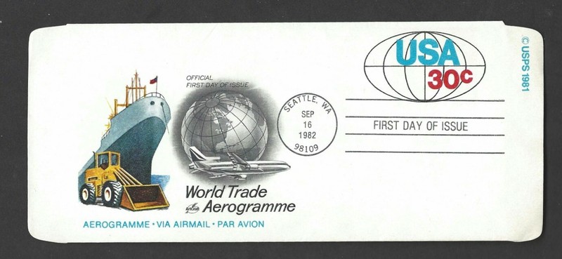 US Scott #UC55 30¢ Made in USA folded entire ArtCraft cachet FDC *FREE SHIPPING*