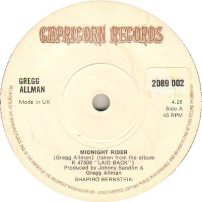 Gregg Allman - Midnight Rider (7'', Single)