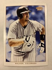 LARRY WALKER 2002 Topps 206 Light Jsy Variation Card #227 ROCKIES Hall Of Fame