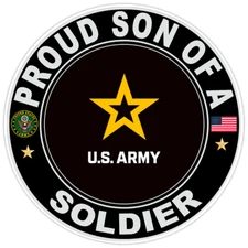 Proud Son Of A Soldier Bumper Sticker Military Vinyl Soldier Decal 5"