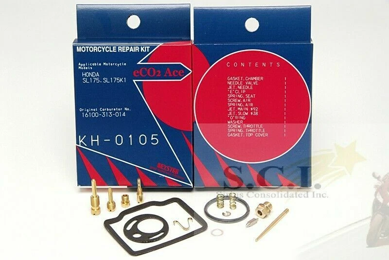 HONDA SL175 KEYSTER CARB REPAIR REBUILD CARBURETOR KITS 1970 - 1971 - 1972 x 2 - Image 3 of 4