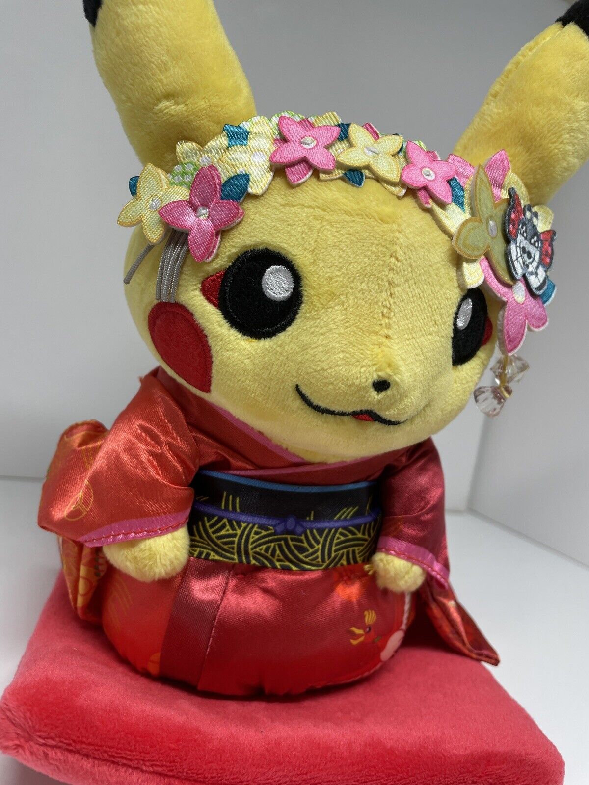 Pokemon Center Kyoto Kyoto Limited Maiko Han Pikachu Plush Sit