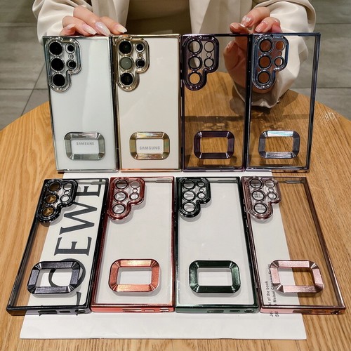 Plating Clear Phone Case For Samsung Galaxy S24 Ultra S23 S22 S20 FE A54 Cover - Zdjęcie 4 z 21