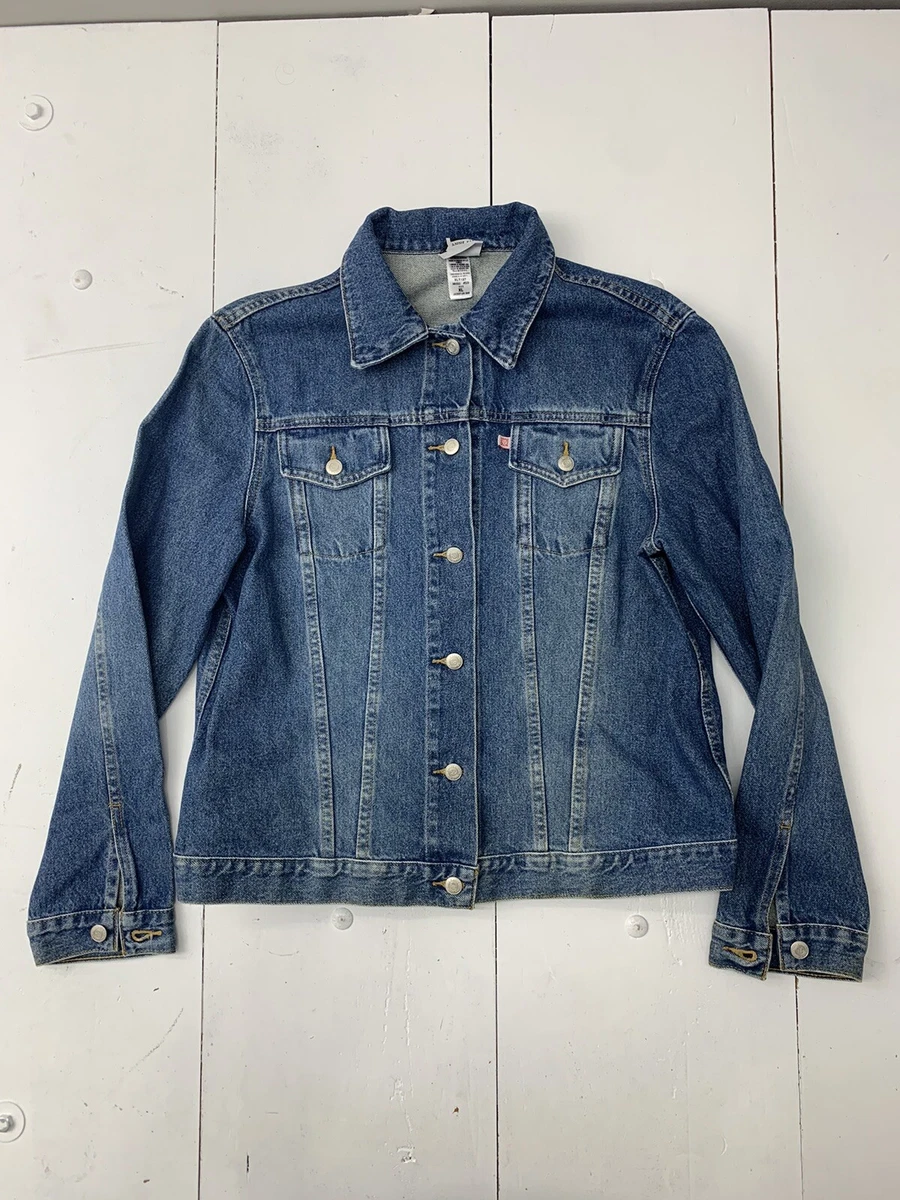 Anne Klein Womens Blue Denim Button Up Jacket Size XL eBay