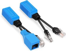 POE SPLITTER/COMBINER RJ45 CABLE-KIT TRANSIMISSON 2 POE CAMERAS BY ONE UP CABLE