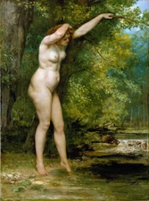 GUSTAVE COURBET YOUNG BATHER ROMANTICISM ART FINE PRINT CANVAS 