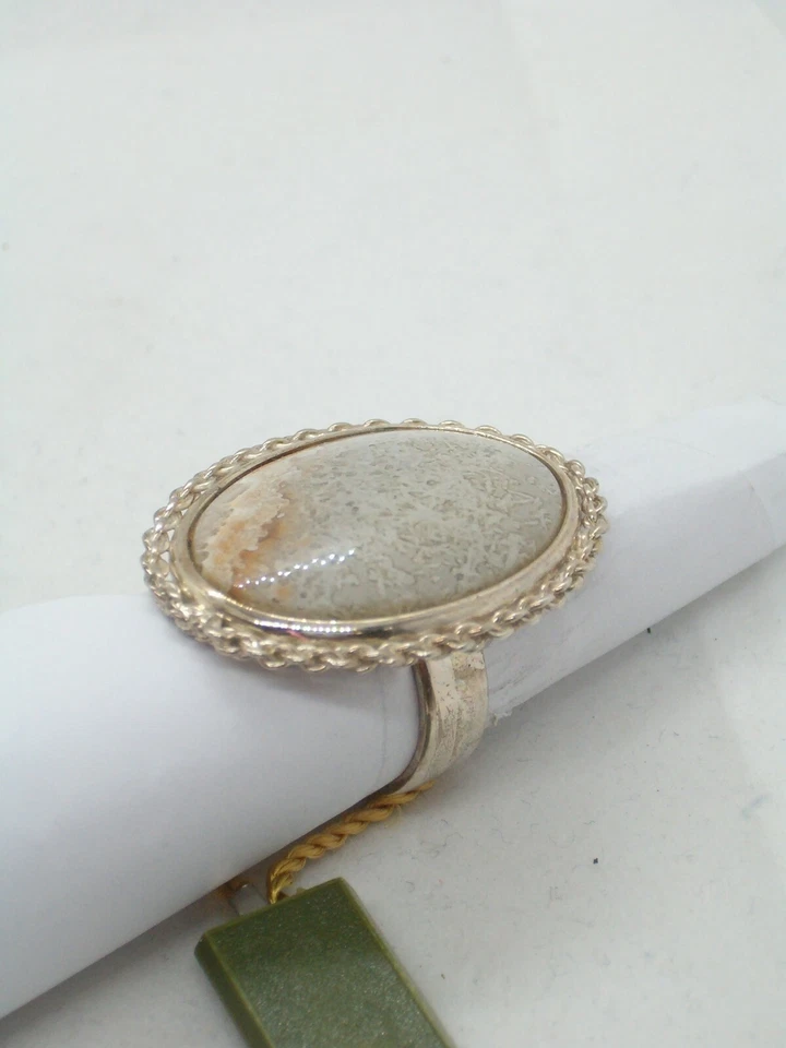 ANELLO in ARGENTO 925 con AGATA naturale - pietra dura - pietre dure - - Immagine 4 di 4