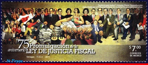 2748 MEXICO 2011 PROMUL.LAW ON TAX JUSTICE, 75th ANNIV., HISTORY, MNH