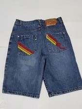 Boy's Size 10 Roca Wear RW Denim Blue Jean Shorts Light Wash EUC