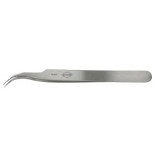 Erem 7SASL Precision Tweezers, Curved Pointed Tips, Economy, 4.75"