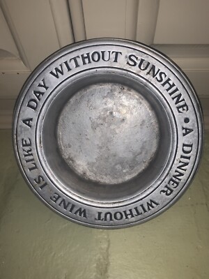 Wilton Pewter Wine bottle coaster holder Dinner Without Is Like A Day Sunshine Wilton Pewter Wine bottle coaster holder Dinner Without Is Like A Day Sunshine