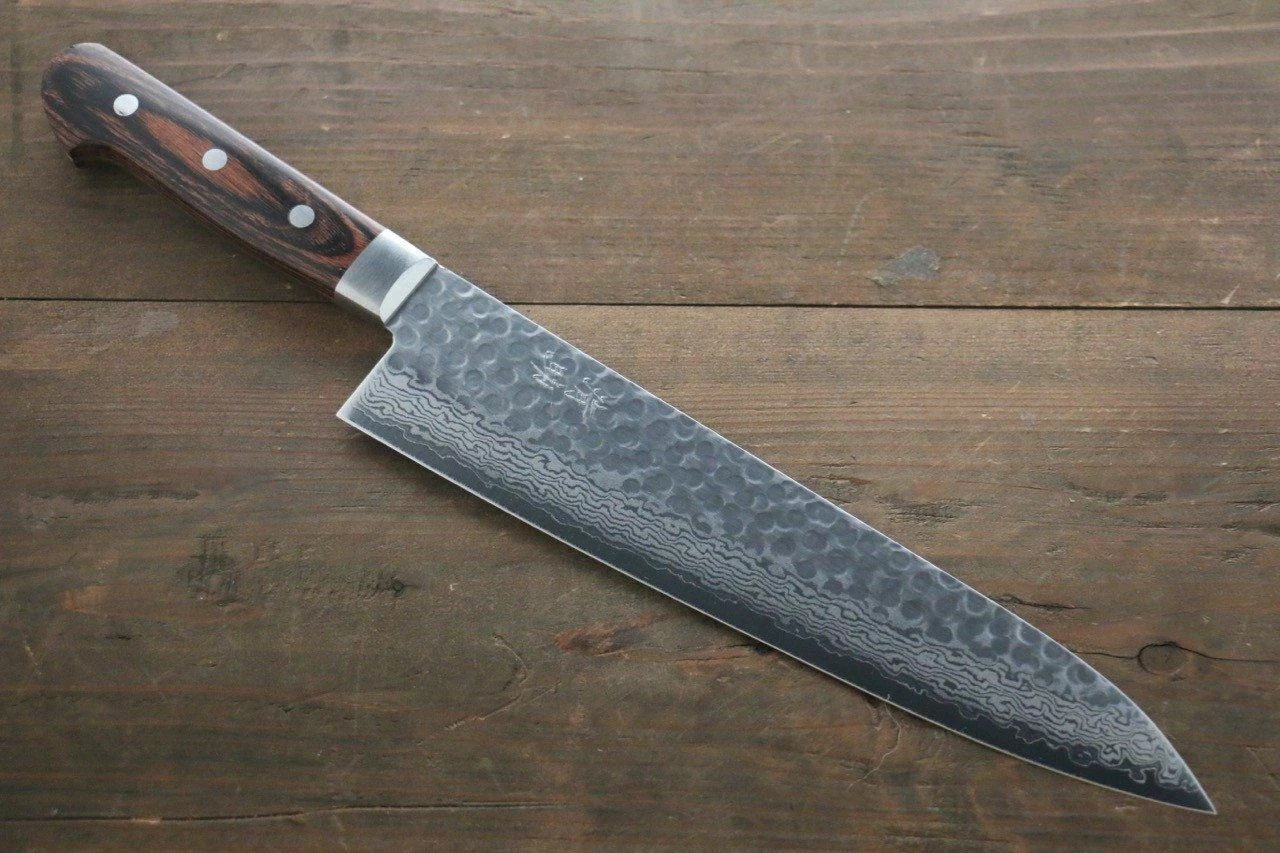 Seisuke VG10 17 Layer Damascus Gyuto Japanese Knife 240mm Mahogany Handle