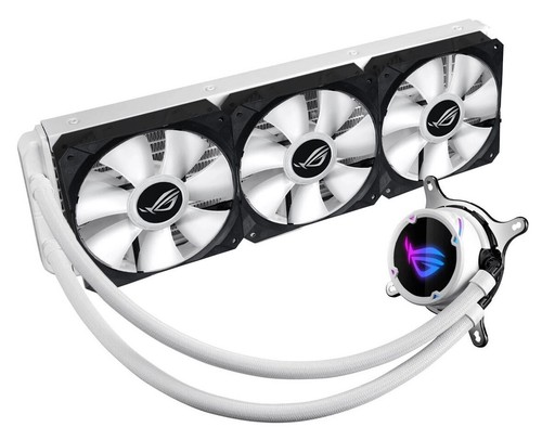 360mm chłodzenie wodą Asus ROG Strix LC 360 RGB White Edition (B) - Zdjęcie 2 z 4