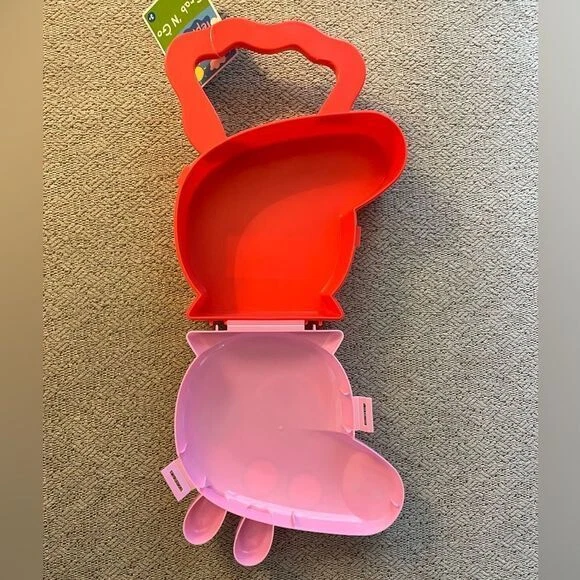 Peppa Pig 粉色角色午餐盒容器儿童储物盒带手柄 — 第 2/4 张图片