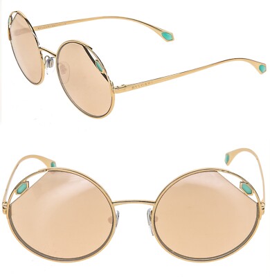 BVLGARI SERPENTEYES BV6159 Gold Mirrored Emerald Jewel Metal