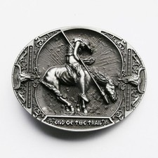 End of Trail Metal Belt Buckle