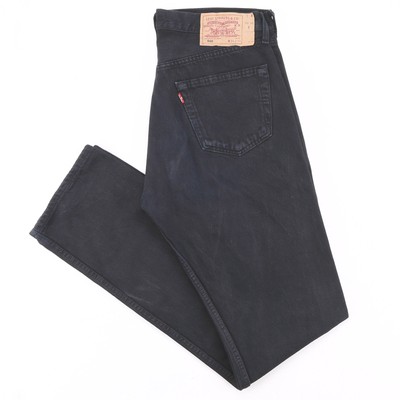Vintage LEVI'S 501 Black Denim Regular Straight Jeans Mens W34 L36 | eBay