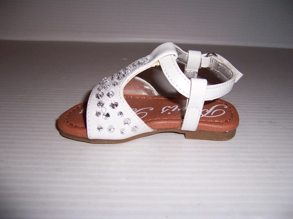SANDALIAS PARIS BLUES LIL SELDA NIÑA BLANCA CON GEMAS VARIAS TALLAS ¡NUEVAS! Foto 3 de 4
