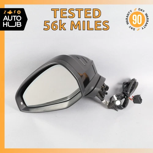 17-19 Audi B9 A4 S4 Left Driver Side Rear View Door Mirror OEM 56k
