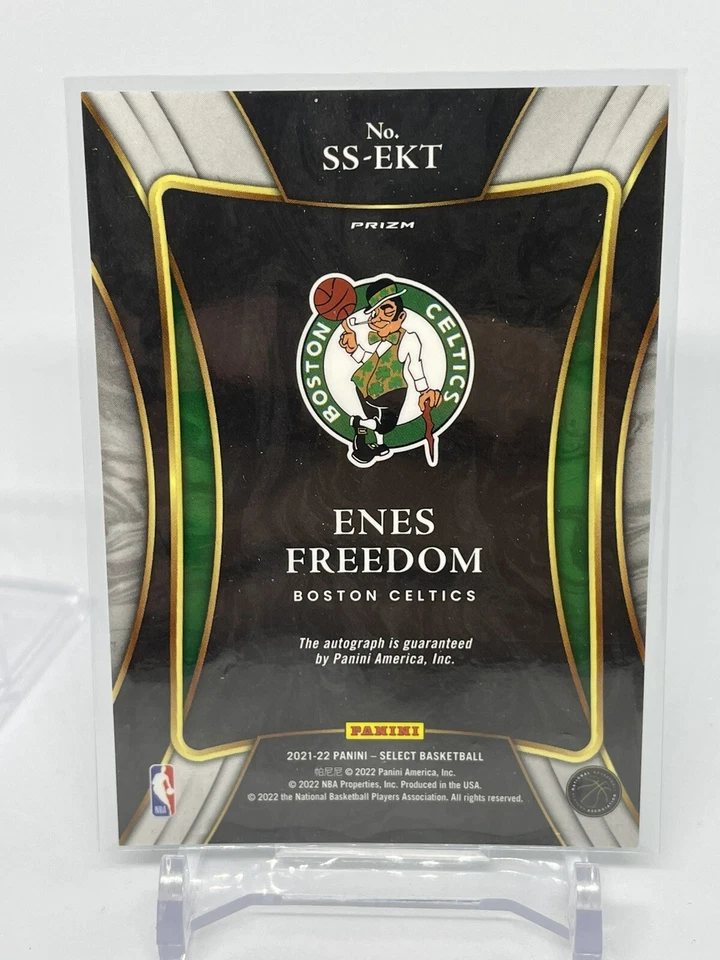 2021-22 Panini Select Signature Silver Prizm Enes Freedom Auto Boston (B187) - Image 3 of 4