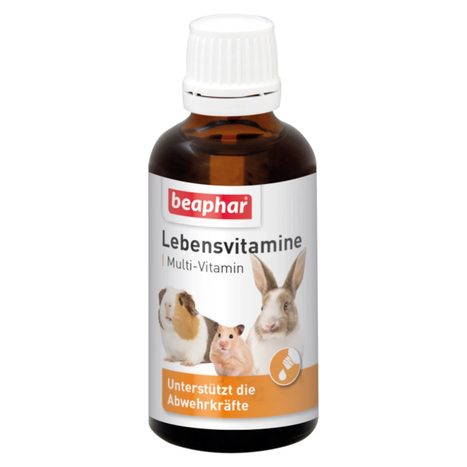 Beaphar Lebensvitamine für Nager 50 ml Pflege Vitamine Hase Meerschweinchen Maus - Bild 1 von 1