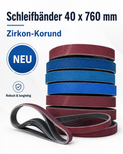 Rohrbandschleifer, Schleifb&auml;nder, 40x760mm, ZIRKON, KORUND, NEU!!! und G&Uuml;NSTIG