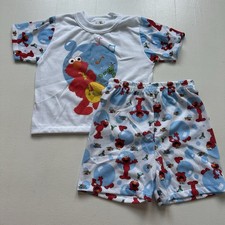 Vintage Sesame Street Elmo in Bathtub Bubbled Pajama Set 4T