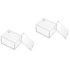 2 Pack Spider Breeding Habitat Box Case for Reptile Crawling Pet Container
