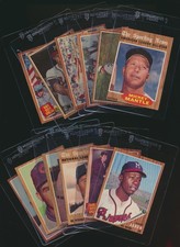 1962 TOPPS BASEBALL LOT OF 440+ VG-EX PERRY RC KOUFAX AARON MANTLE ALL-STAR