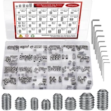 360 Pcs 25 Size Set Screw Assortment Kit Metric & SAE Allen Set Screws for Bathr