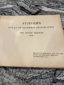Adolf Stieler Atlas of Modern Geography 10th Edition 1936 World Atlas