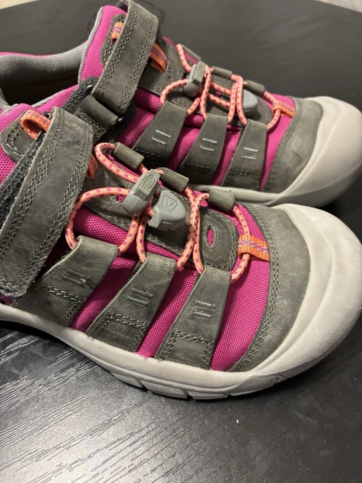 Keen Niños Zapatos de Senderismo Rosa Gris Impermeable Puntera Bungee Trail 5Y Foto 4 de 4