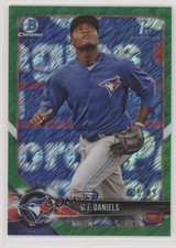 2018 Bowman Chrome Prospects Green Shimmer Refractor 25/99 DJ Daniels 0q5