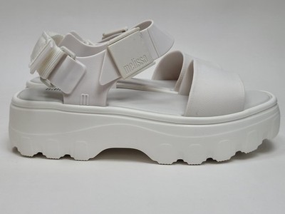 Brand New In Box Women s Melissa White Kick Off Platform Sandals Size 6 NEW