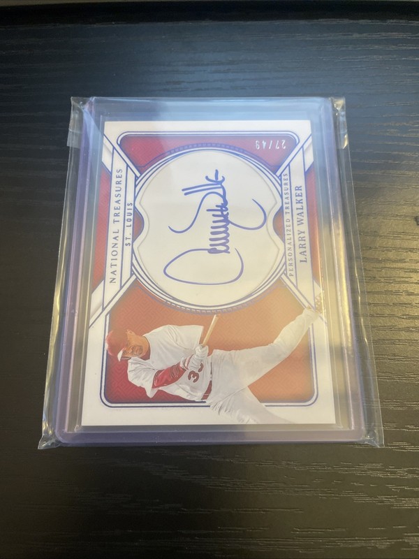 2025 National Treasures Personalized Treasures LARRY WALKER #10/49 On Card Auto