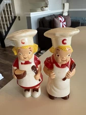 Vintage Campbells Soup Kids Plastic 1950's Salt & Pepper Shakers