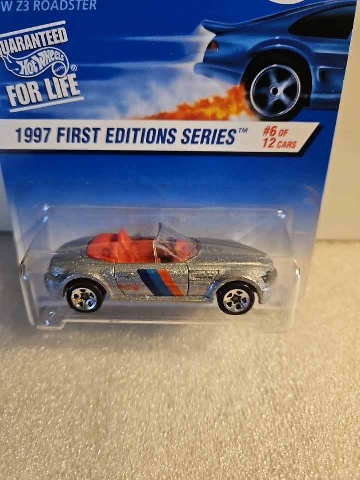 Hot Wheel BMW Z3 родстер #518 1997 первые выпуски #6/12 серебро Малайзия - Изображение 2 из 4