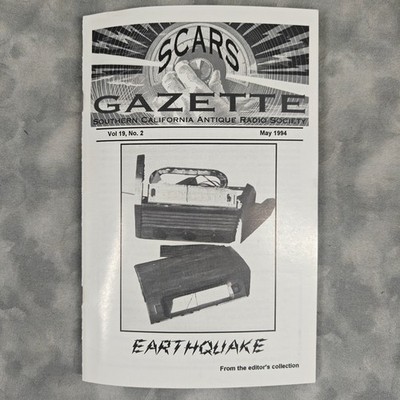 Vintage 1994 SCARS Gazette Vol 19 No 2 Southern California Antique Radio Journal